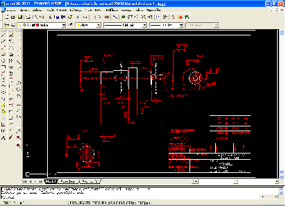 Obrzok 2D vkresu nakreslenho v programe Autodesk AutoCAD2002